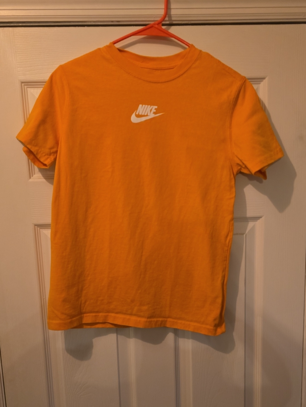 Nike Orange Short-Sleeve Logo Tee for Kids